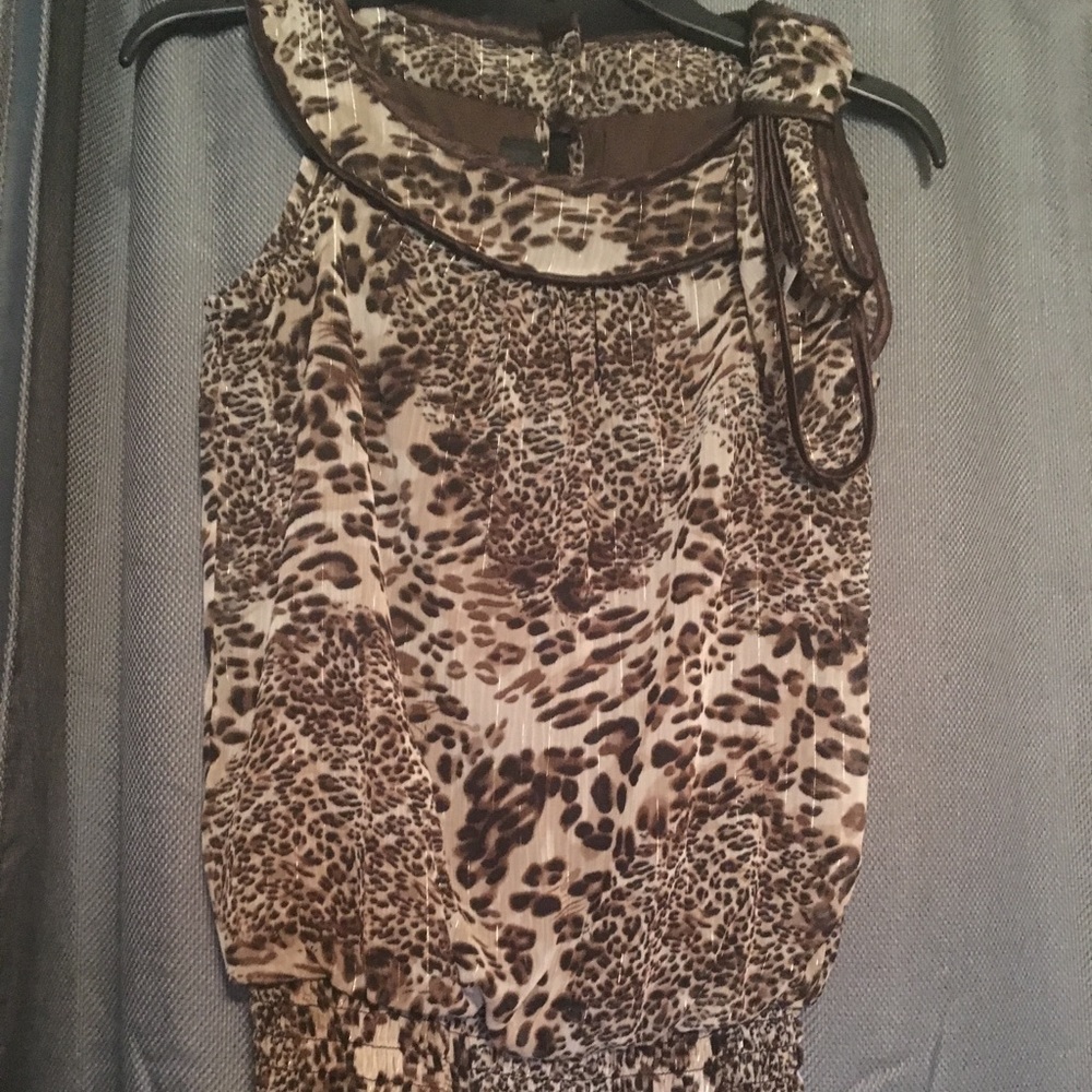 I Z Byer ~ Cheetah pattern dressy tank